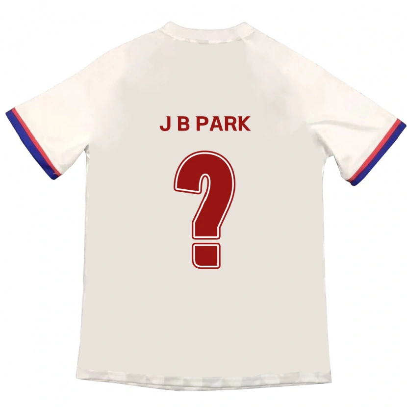 Danxen Homme Maillot Bae-Jong Park #0 Blanc Cassé Rouge Tenues Extérieur 2025/26 T-Shirt