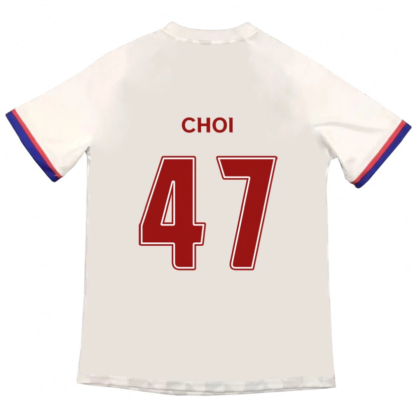 Danxen Homme Maillot San Choi #47 Blanc Cassé Rouge Tenues Extérieur 2025/26 T-Shirt