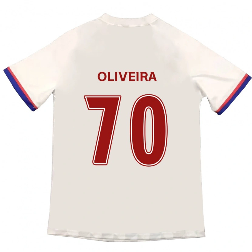 Danxen Homme Maillot Anderson Oliveira #70 Blanc Cassé Rouge Tenues Extérieur 2025/26 T-Shirt