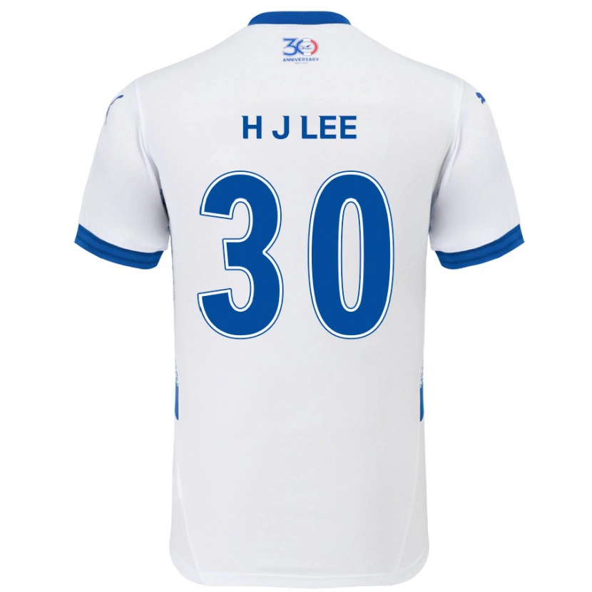 Danxen Homme Maillot Ji-Ho Lee #30 Blanc Bleu Royal Tenues Extérieur 2025/26 T-Shirt