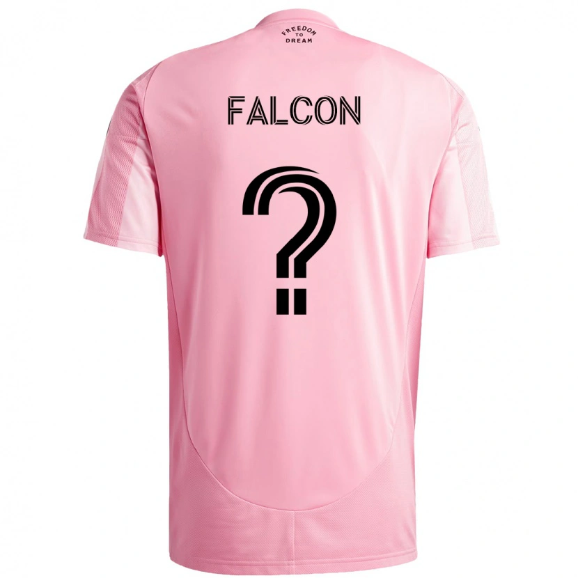 Danxen Femme Maillot Maximiliano Falcón #0 Noir Rose Tenues Domicile 2025/26 T-Shirt