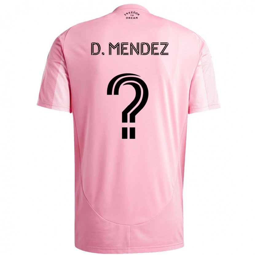 Danxen Femme Maillot Dylan Mendez #0 Noir Rose Tenues Domicile 2025/26 T-Shirt