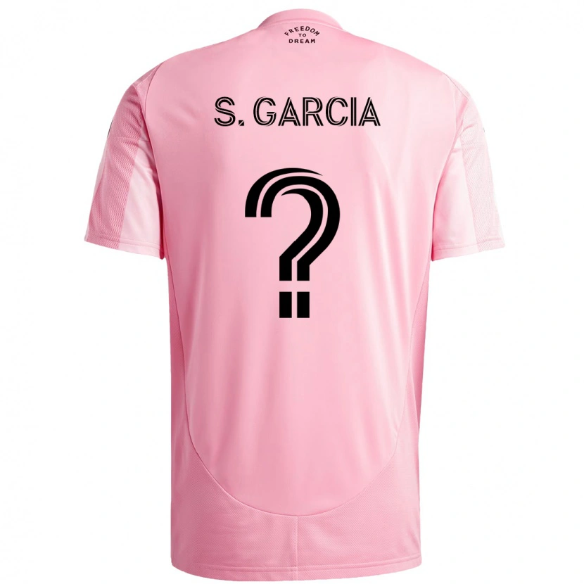 Danxen Femme Maillot Santiago Garcia #0 Noir Rose Tenues Domicile 2025/26 T-Shirt