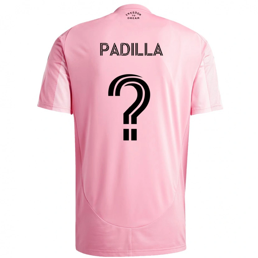 Danxen Femme Maillot Leandro Padilla #0 Noir Rose Tenues Domicile 2025/26 T-Shirt