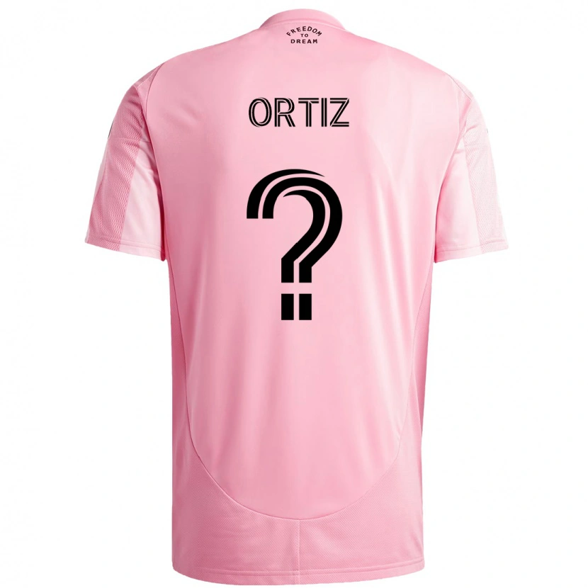 Danxen Femme Maillot Cristian Ortiz #0 Noir Rose Tenues Domicile 2025/26 T-Shirt