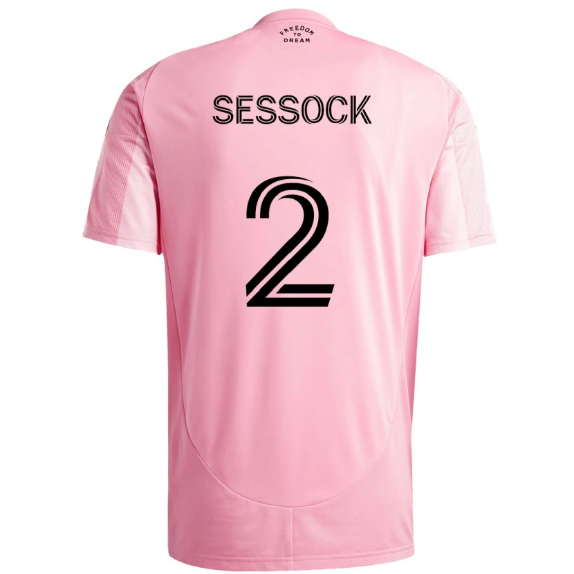 Danxen Femme Maillot Nykolas Sessock #2 Noir Rose Tenues Domicile 2025/26 T-Shirt