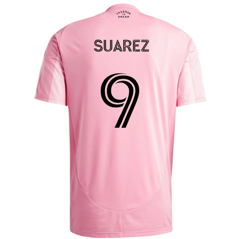 Danxen Femme Maillot Luis Suárez #9 Noir Rose Tenues Domicile 2025/26 T-Shirt