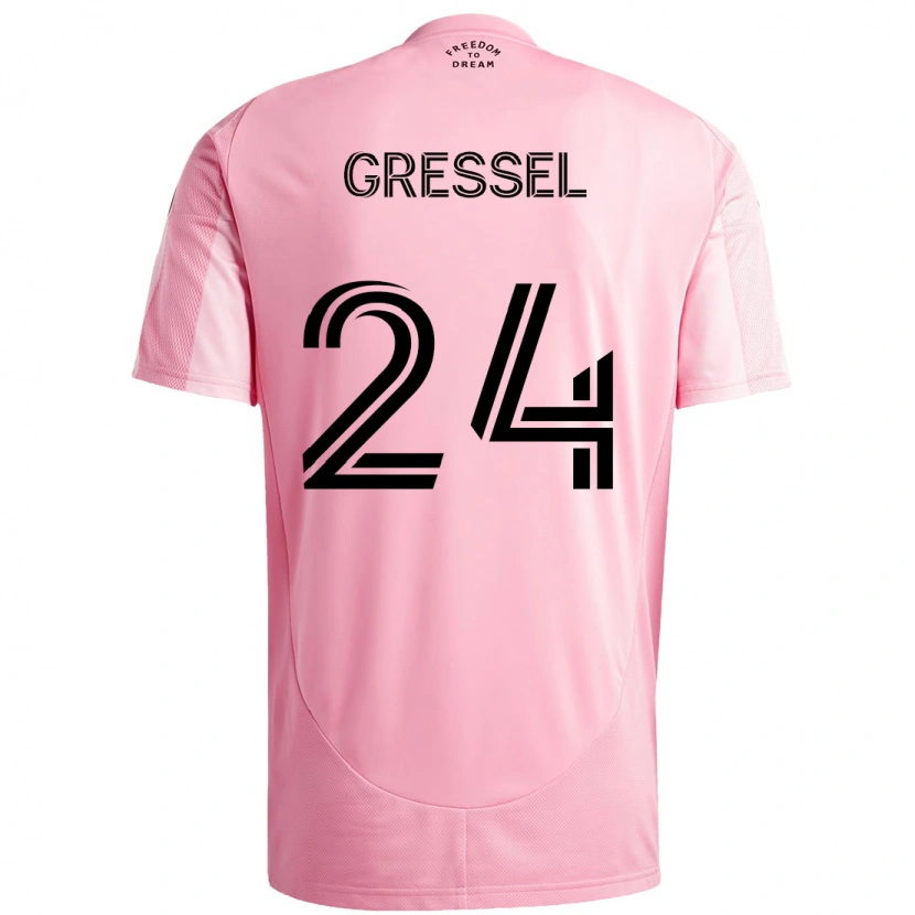 Danxen Femme Maillot Julian Gressel #24 Noir Rose Tenues Domicile 2025/26 T-Shirt