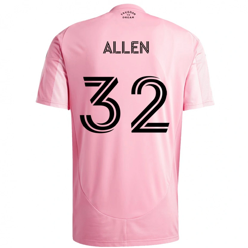 Danxen Femme Maillot Noah Allen #32 Rose Noir Tenues Domicile 2025/26 T-Shirt