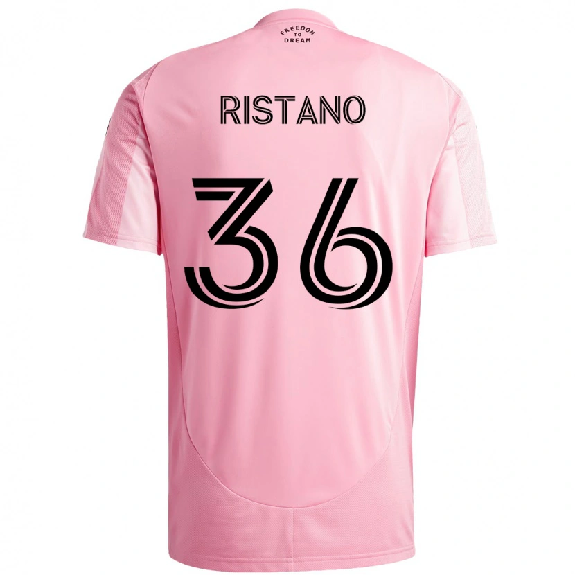 Danxen Femme Maillot Alejo Ristano #36 Noir Rose Tenues Domicile 2025/26 T-Shirt