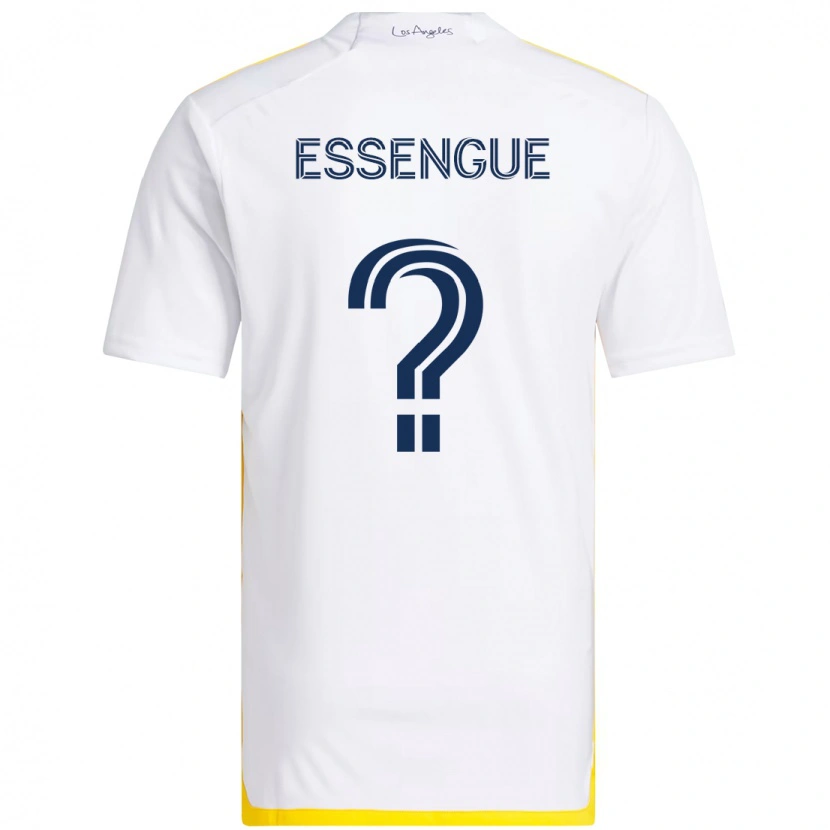 Danxen Femme Maillot Ascel Essengue #0 Blanc Jaune Tenues Domicile 2025/26 T-Shirt