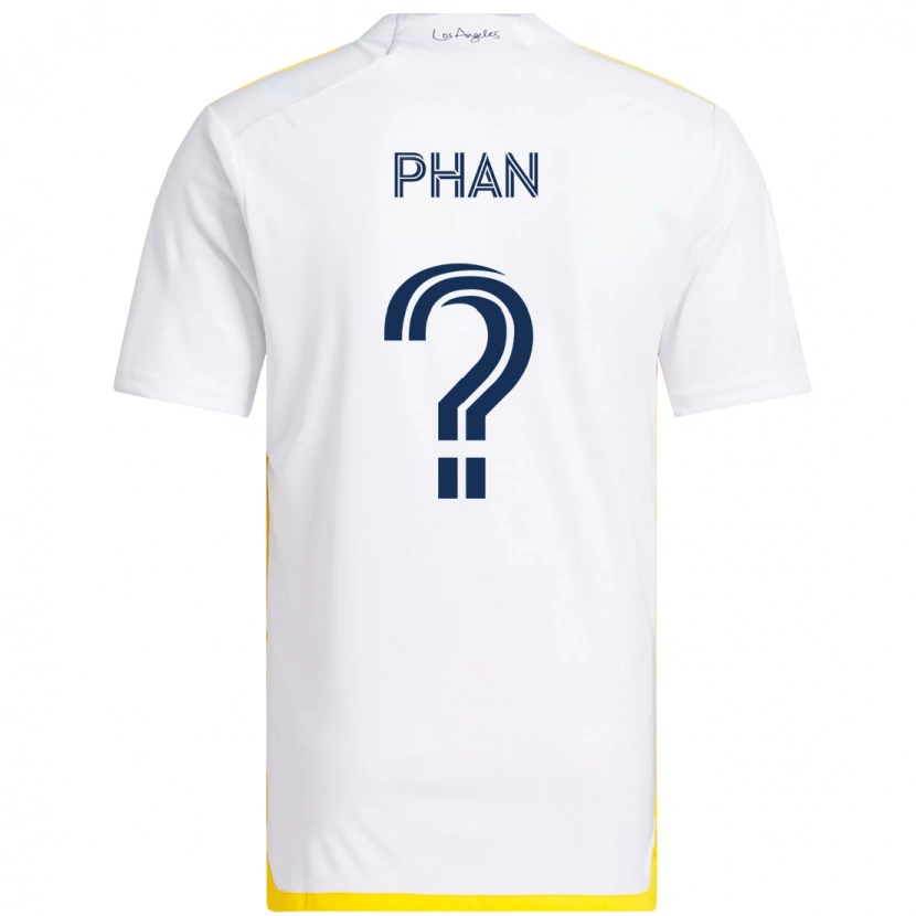 Danxen Femme Maillot Brett Phan #0 Blanc Jaune Tenues Domicile 2025/26 T-Shirt