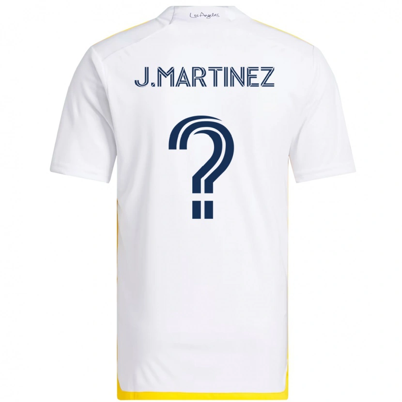 Danxen Femme Maillot Mono Martínez #0 Blanc Jaune Tenues Domicile 2025/26 T-Shirt