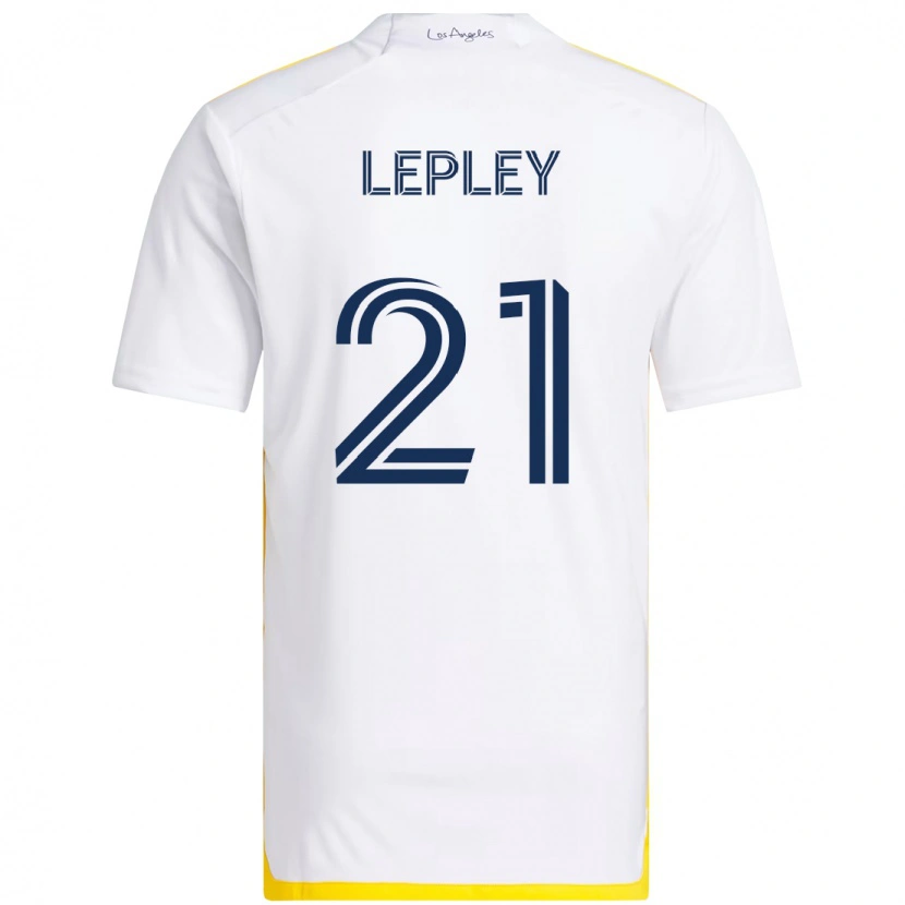 Danxen Femme Maillot Tucker Lepley #21 Blanc Jaune Tenues Domicile 2025/26 T-Shirt