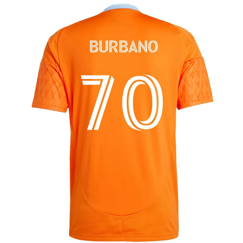 Danxen Femme Maillot Jordy Burbano #70 Violet Orange Tenues Domicile 2025/26 T-Shirt