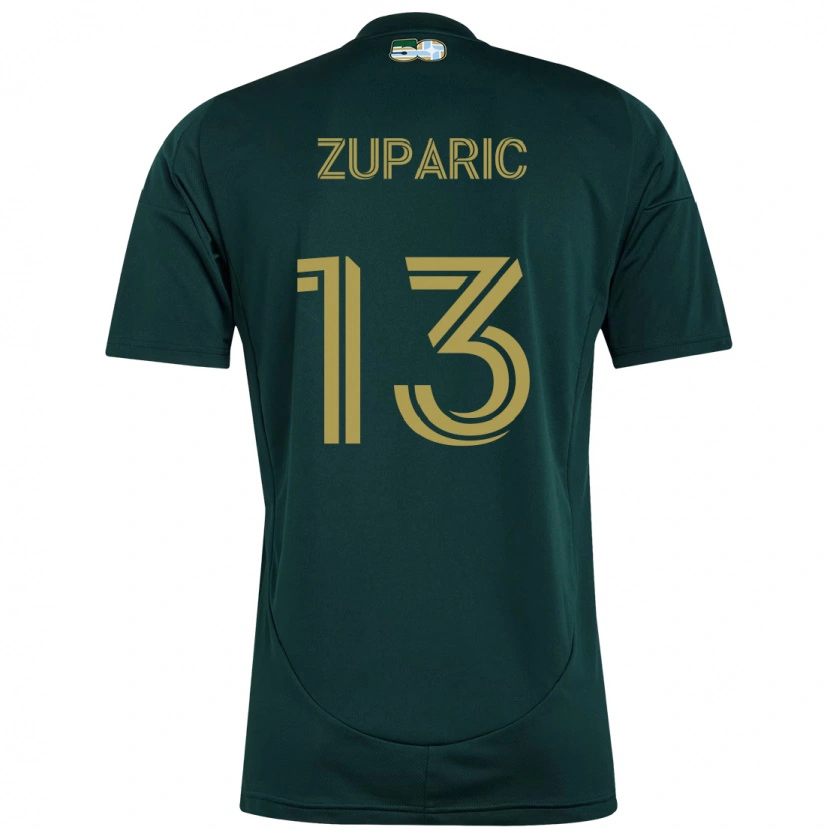 Danxen Femme Maillot Dario Župarić #13 Noir Marron Tenues Domicile 2025/26 T-Shirt
