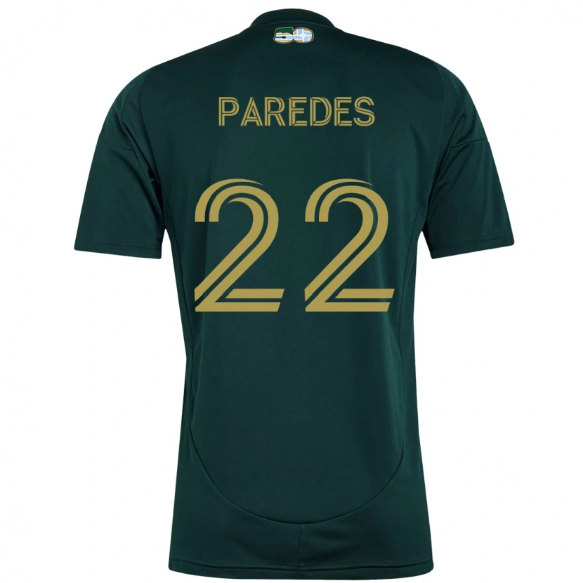Danxen Femme Maillot Cristhian Paredes #22 Beige Vert Tenues Domicile 2025/26 T-Shirt