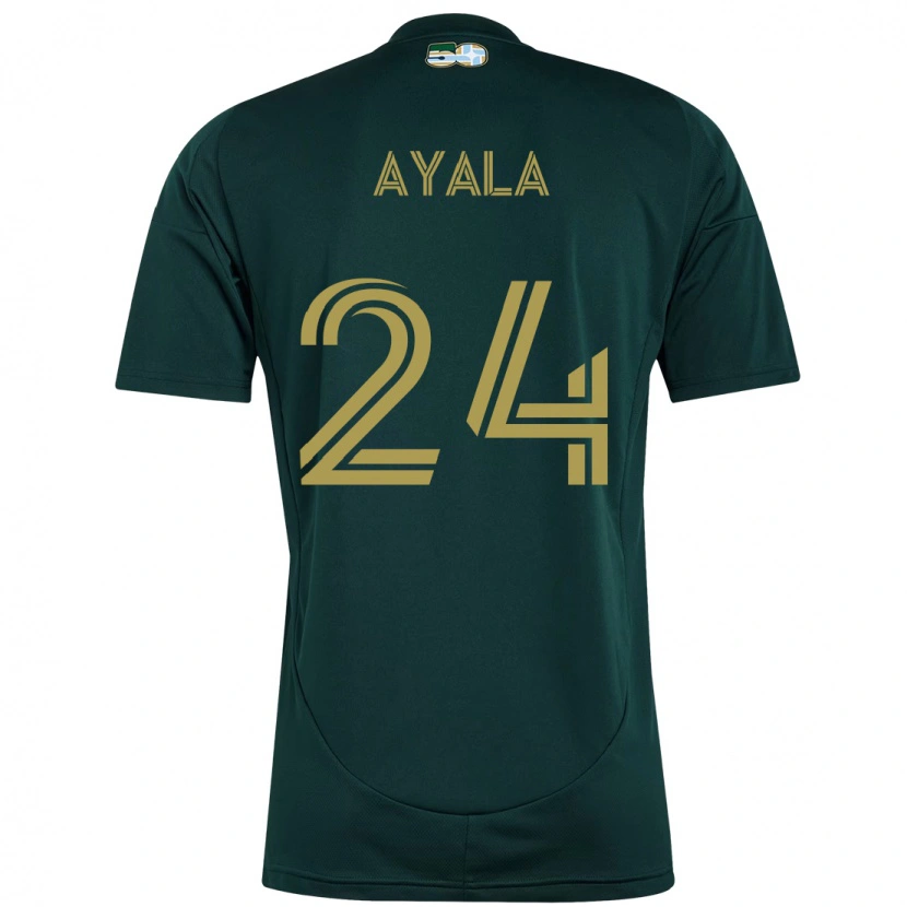 Danxen Femme Maillot David Ayala #24 Beige Vert Tenues Domicile 2025/26 T-Shirt