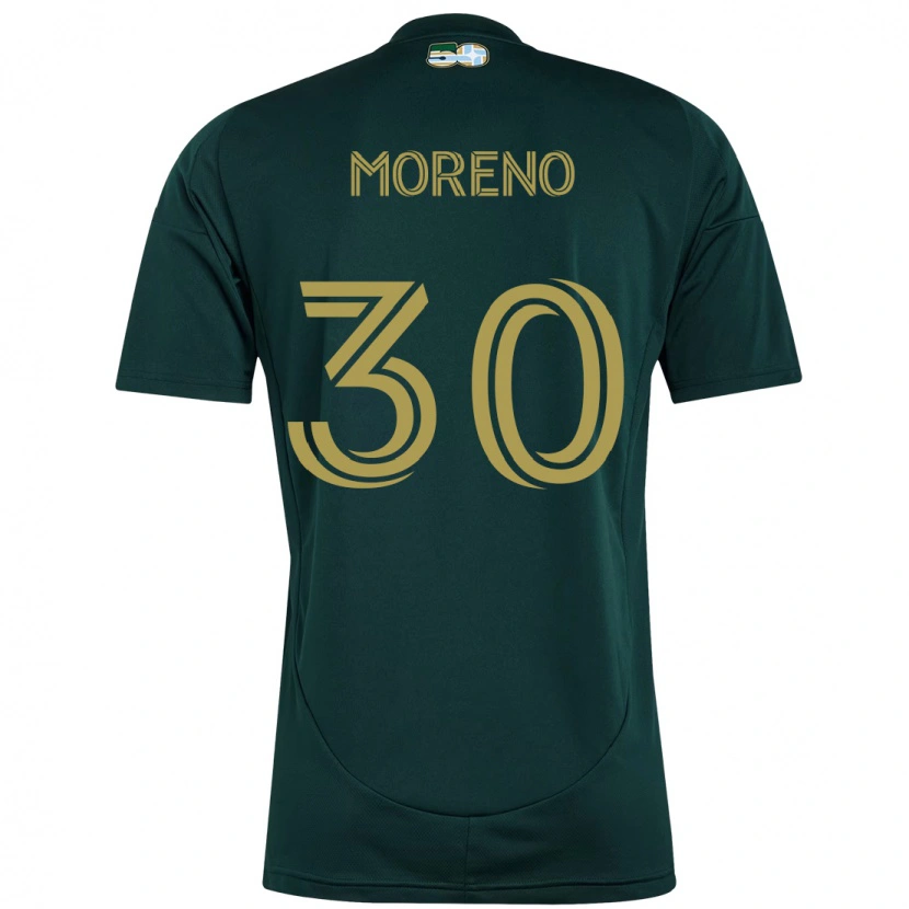 Danxen Femme Maillot Santiago Moreno #30 Beige Vert Tenues Domicile 2025/26 T-Shirt