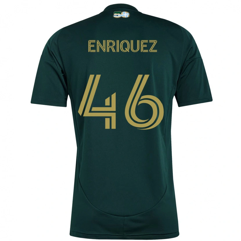 Danxen Femme Maillot Adolfo Enriquez #46 Beige Vert Tenues Domicile 2025/26 T-Shirt