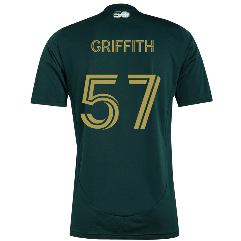 Danxen Femme Maillot Víctor Griffith #57 Noir Marron Tenues Domicile 2025/26 T-Shirt
