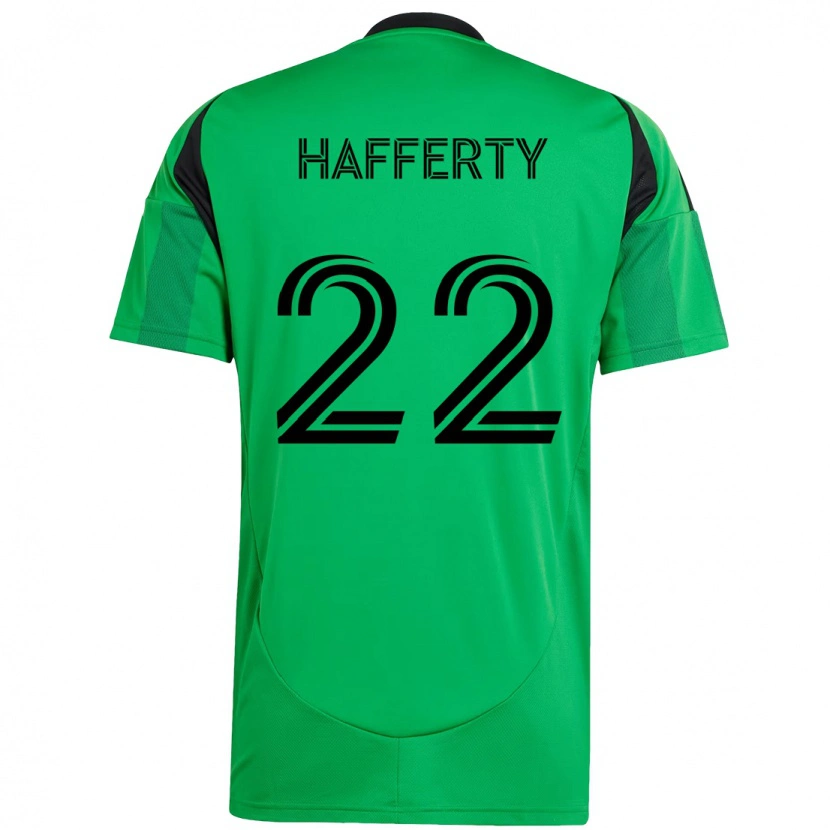 Danxen Femme Maillot Joe Hafferty #22 Blanc Vert Tenues Domicile 2025/26 T-Shirt