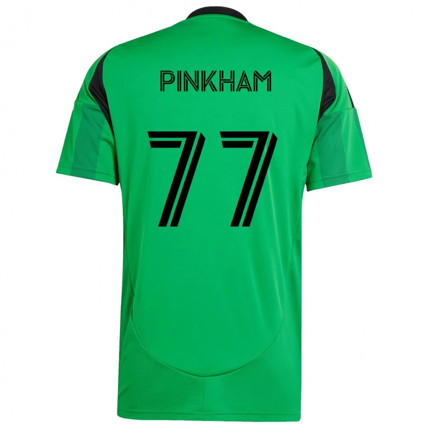 Danxen Femme Maillot Chris Pinkham #77 Blanc Vert Tenues Domicile 2025/26 T-Shirt