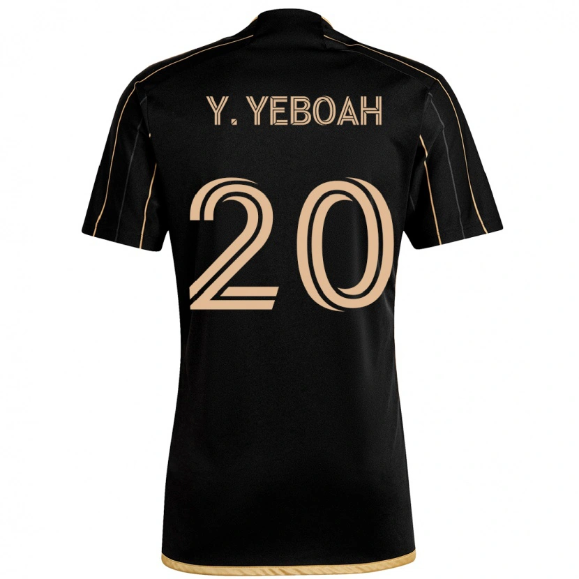 Danxen Femme Maillot Yaw Yeboah #20 Noir Marron Tenues Domicile 2025/26 T-Shirt