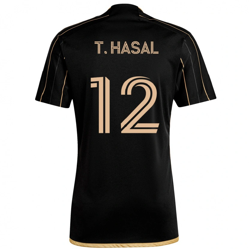Danxen Femme Maillot Thomas Hasal #12 Blanc Marron Tenues Domicile 2025/26 T-Shirt