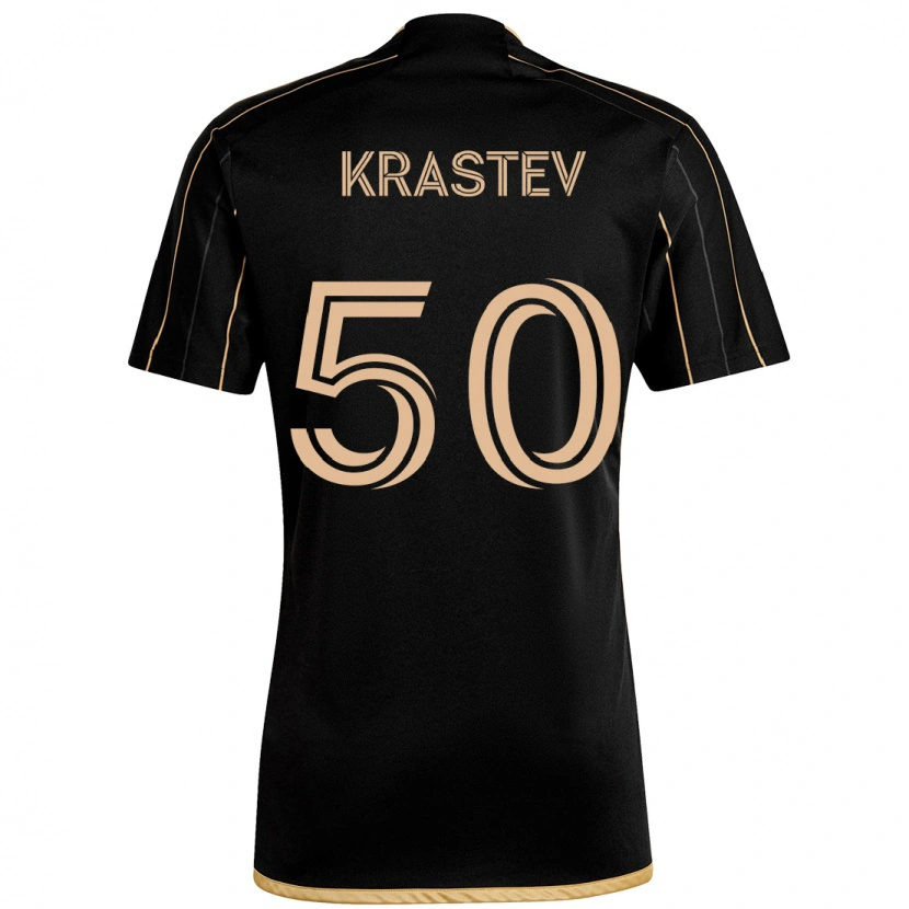 Danxen Femme Maillot Filip Krastev #50 Noir Marron Tenues Domicile 2025/26 T-Shirt
