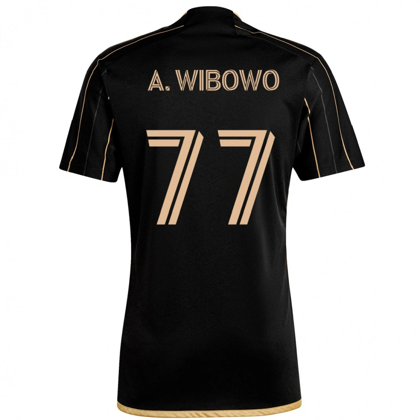 Danxen Femme Maillot Adrian Wibowo #77 Noir Marron Tenues Domicile 2025/26 T-Shirt