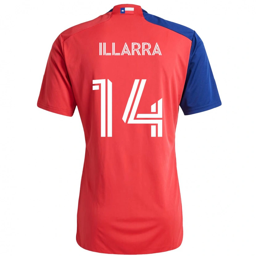 Danxen Femme Maillot Asier Illarramendi #14 Bleu Clair Rouge Tenues Domicile 2025/26 T-Shirt