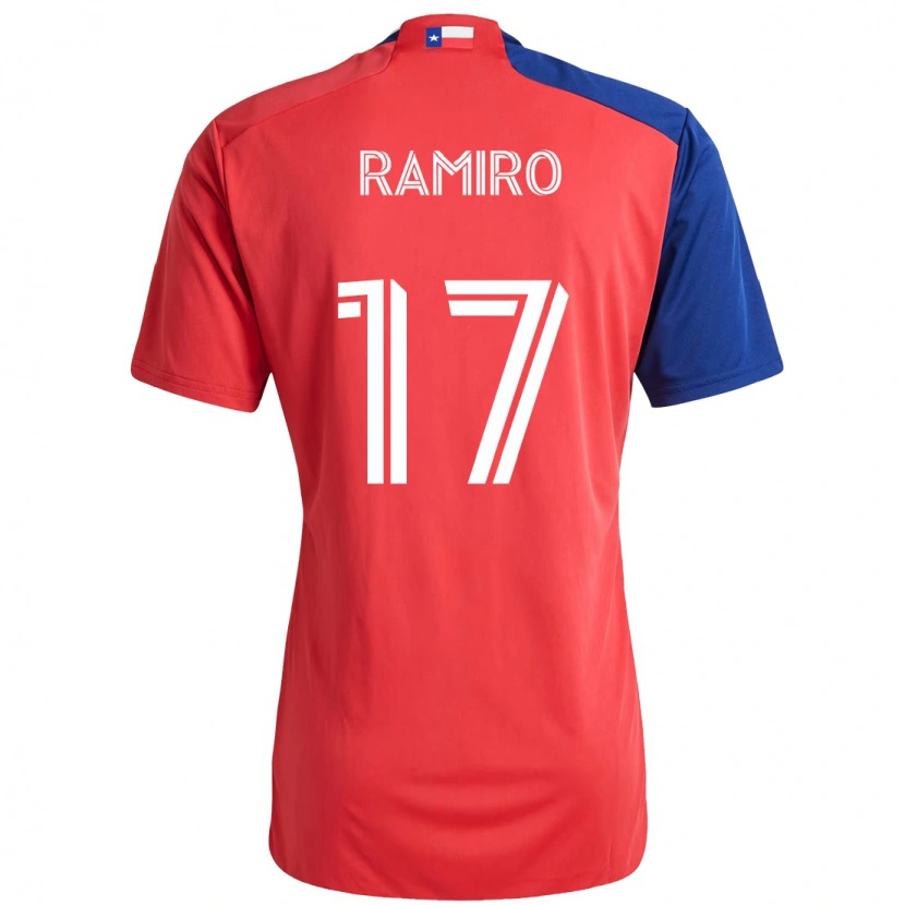 Danxen Femme Maillot Ramiro #17 Bleu Clair Rouge Tenues Domicile 2025/26 T-Shirt