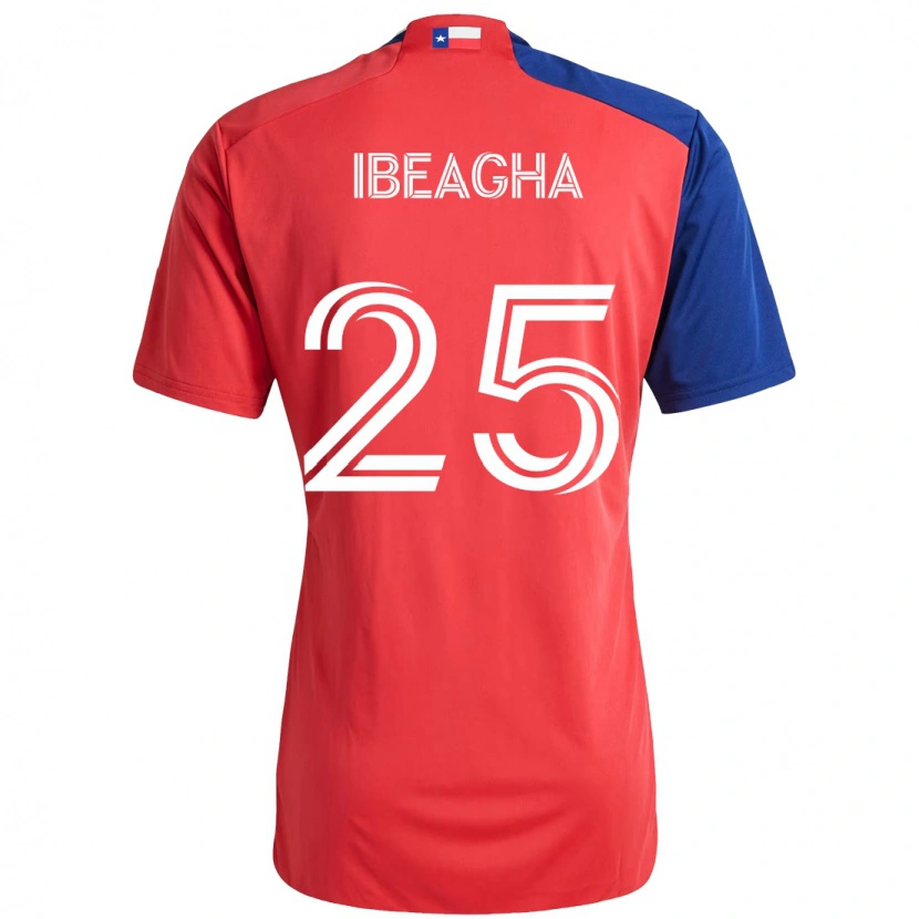Danxen Femme Maillot Sebastien Ibeagha #25 Bleu Clair Rouge Tenues Domicile 2025/26 T-Shirt