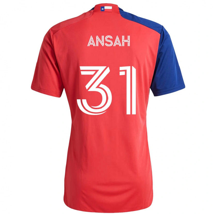 Danxen Femme Maillot Eugene Ansah #31 Bleu Clair Rouge Tenues Domicile 2025/26 T-Shirt
