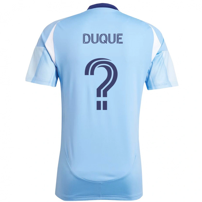 Danxen Femme Maillot David Duque #0 Bleu Clair Tenues Domicile 2025/26 T-Shirt