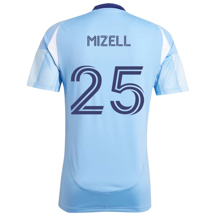 Danxen Femme Maillot Cody Mizell #25 Bleu Clair Tenues Domicile 2025/26 T-Shirt
