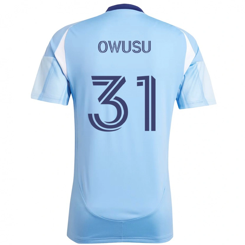 Danxen Femme Maillot Samuel Owusu #31 Bleu Clair Tenues Domicile 2025/26 T-Shirt