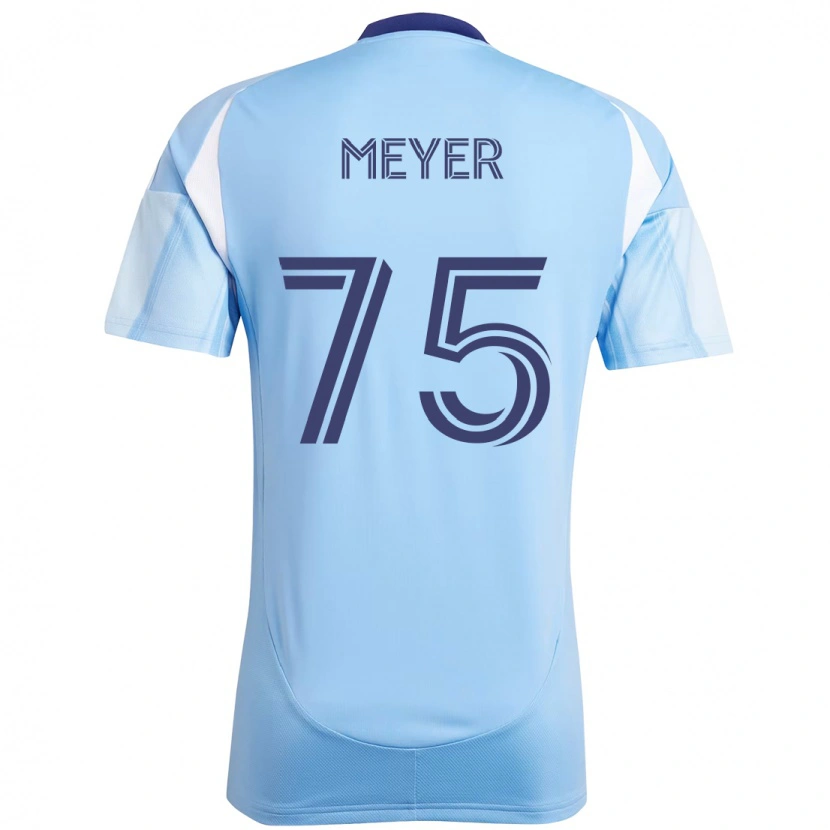 Danxen Femme Maillot Will Meyer #75 Bleu Clair Tenues Domicile 2025/26 T-Shirt
