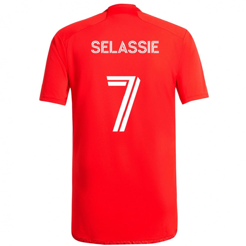 Danxen Femme Maillot Maren Haile-Selassie #7 Rouge Blanc Tenues Domicile 2025/26 T-Shirt