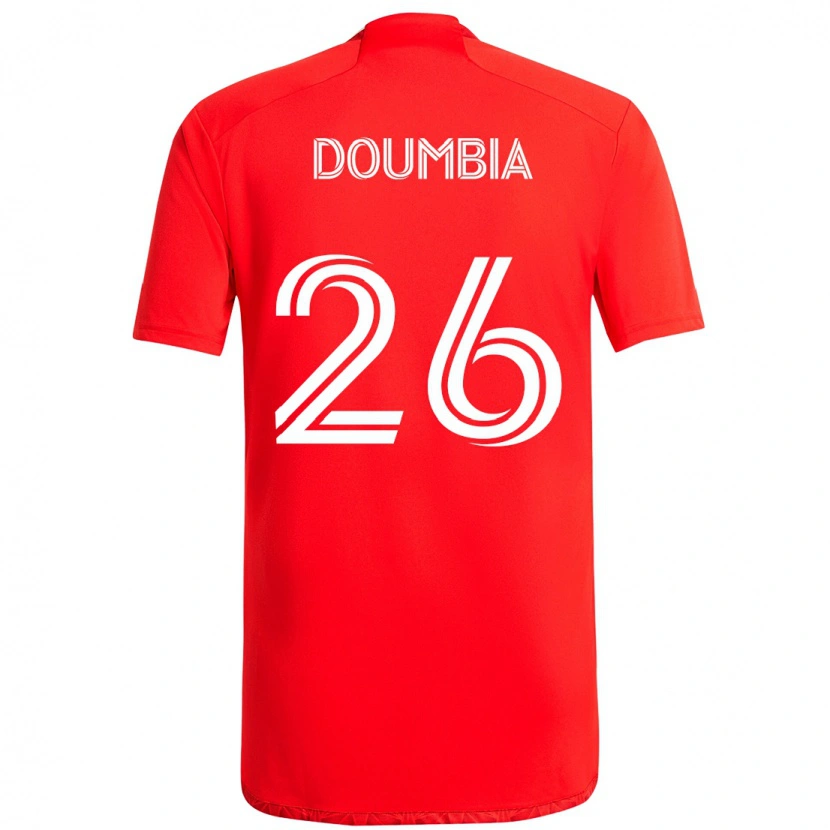 Danxen Femme Maillot Ousmane Doumbia #26 Rouge Blanc Tenues Domicile 2025/26 T-Shirt