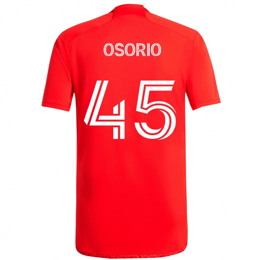Danxen Femme Maillot Harold Osorio #45 Rouge Blanc Tenues Domicile 2025/26 T-Shirt