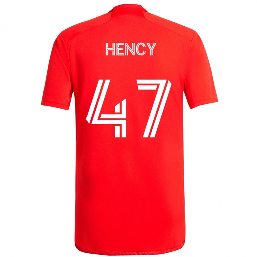 Danxen Femme Maillot Billy Hency #47 Rouge Blanc Tenues Domicile 2025/26 T-Shirt