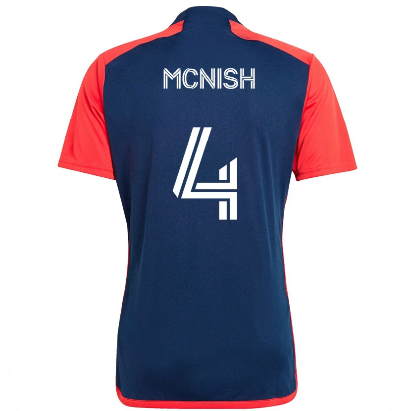 Danxen Femme Maillot Sheridan Mcnish #4 Blanc Bleu Tenues Domicile 2025/26 T-Shirt