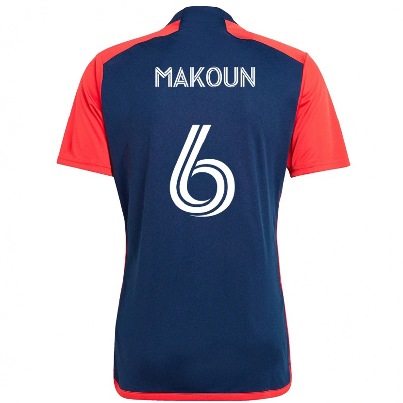 Danxen Femme Maillot Christian Makoun #6 Blanc Bleu Tenues Domicile 2025/26 T-Shirt
