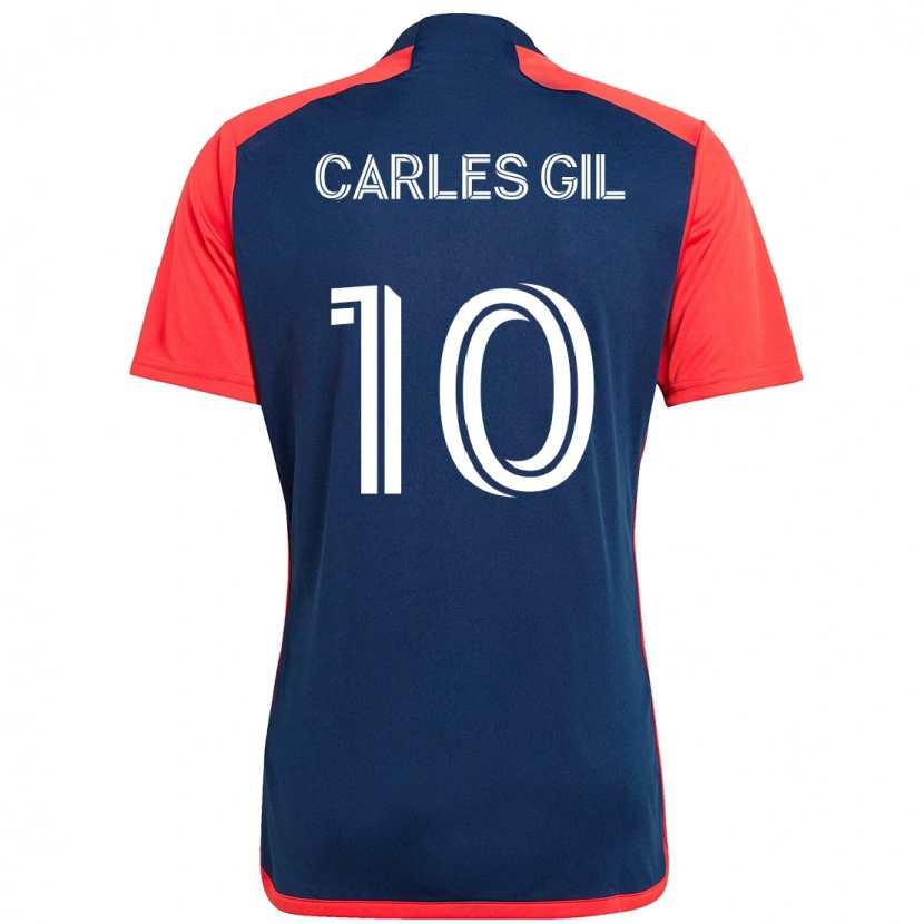 Danxen Femme Maillot Carles Gil #10 Blanc Bleu Tenues Domicile 2025/26 T-Shirt