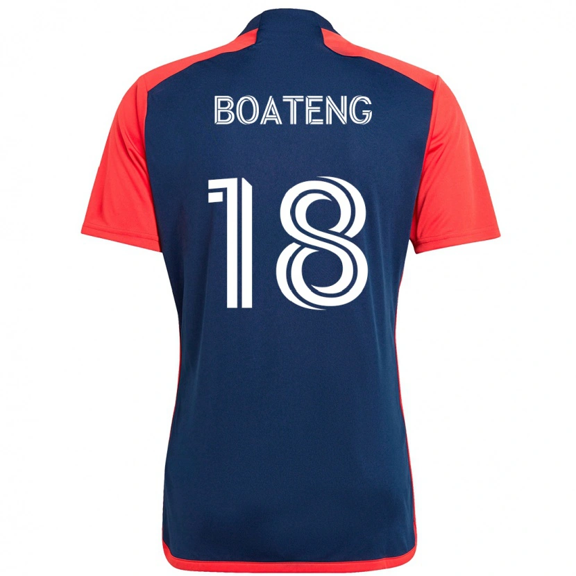 Danxen Femme Maillot Emmanuel Boateng #18 Blanc Bleu Tenues Domicile 2025/26 T-Shirt