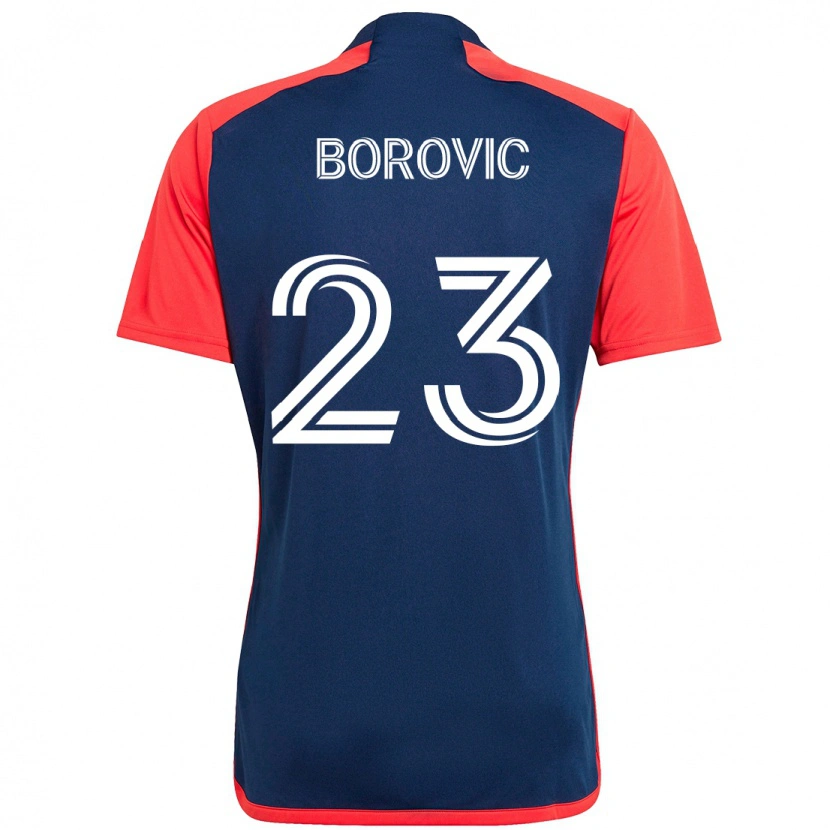 Danxen Femme Maillot Luka Borovic #23 Blanc Bleu Tenues Domicile 2025/26 T-Shirt