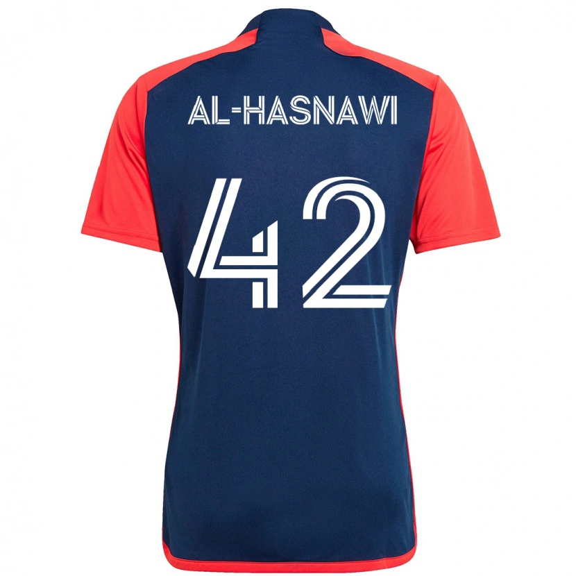 Danxen Femme Maillot Moshtaba Al-Hasnawi #42 Blanc Bleu Tenues Domicile 2025/26 T-Shirt