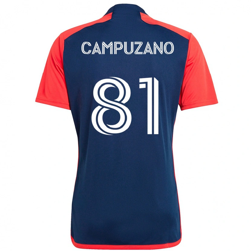 Danxen Femme Maillot Nico Campuzano #81 Blanc Bleu Tenues Domicile 2025/26 T-Shirt